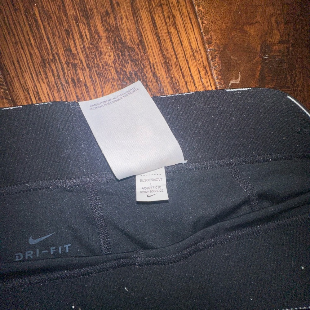 Nike Dri-FIT Black Shorts with White Accents - Picture 3 of 3